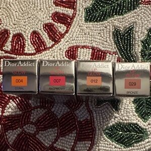 Dior Addict Lip Glow Bundle - Coral, Raspberry, Rosewood, Bronze